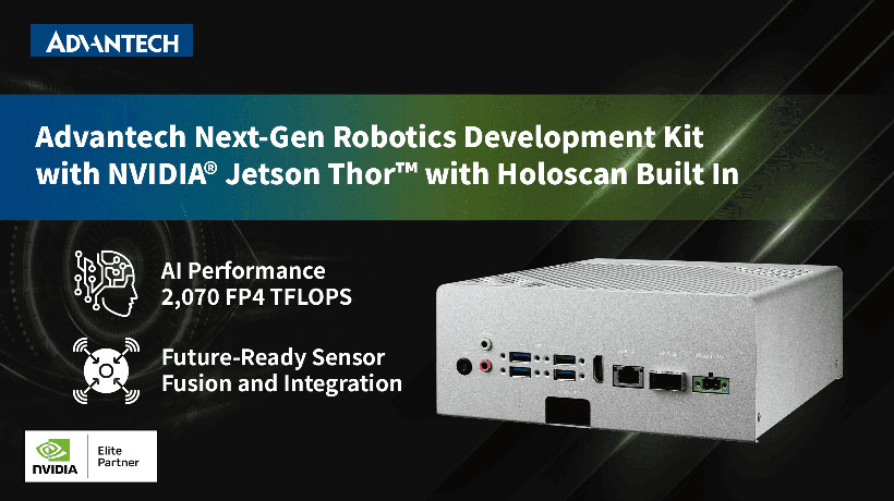 Advantech công bố Bộ công cụ Phát triển Robot thế hệ tiếp theo với NVIDIA Jetson Thor tích hợp Holoscan